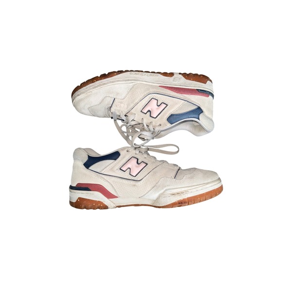 New Balance 550 Sneaker Womens 10 Cream Pink Navy BBW550NP Good Retro Basketball - Picture 6 of 8